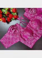 Banarasi Rani Pink Wedding Wear Zari Work Readymade Blouse